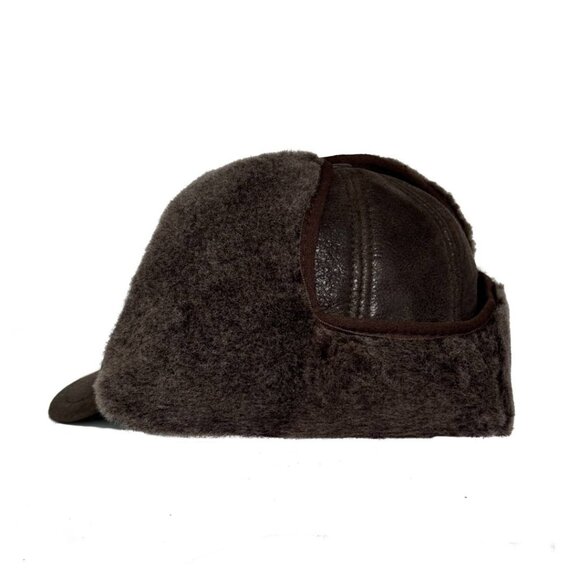 Lukkizara's Real Shearling Sheepskin Leather Trapper Hat | Aviator Hat - Picture 3 of 8